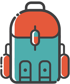 Mochila Es una mochila representando que somos mochileros